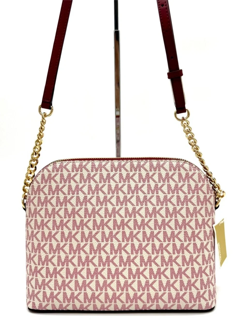 Michael Kors Medium Dome Jet Set Travel Xbody Bag Cherry Multi